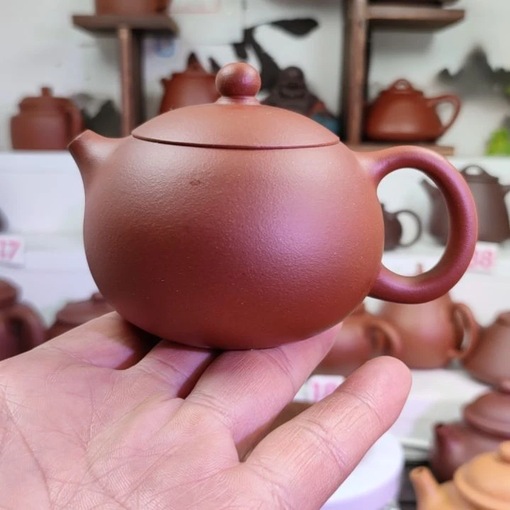 紫砂茶壶南****！西施红皮龙160cc左右微瑕