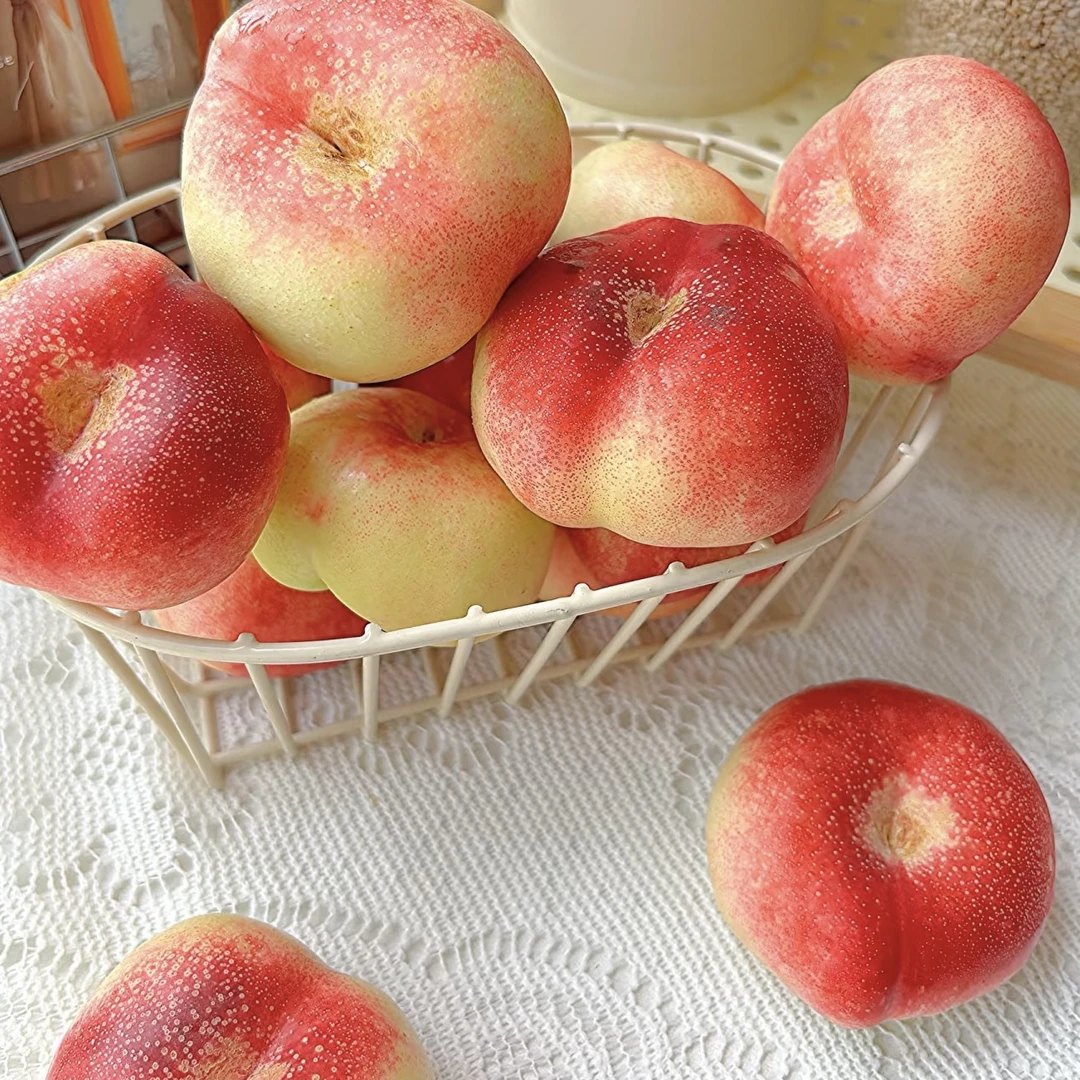 山东蒙阴【彩虹奶油蟠桃】脆甜可口 桃子同城送山东省