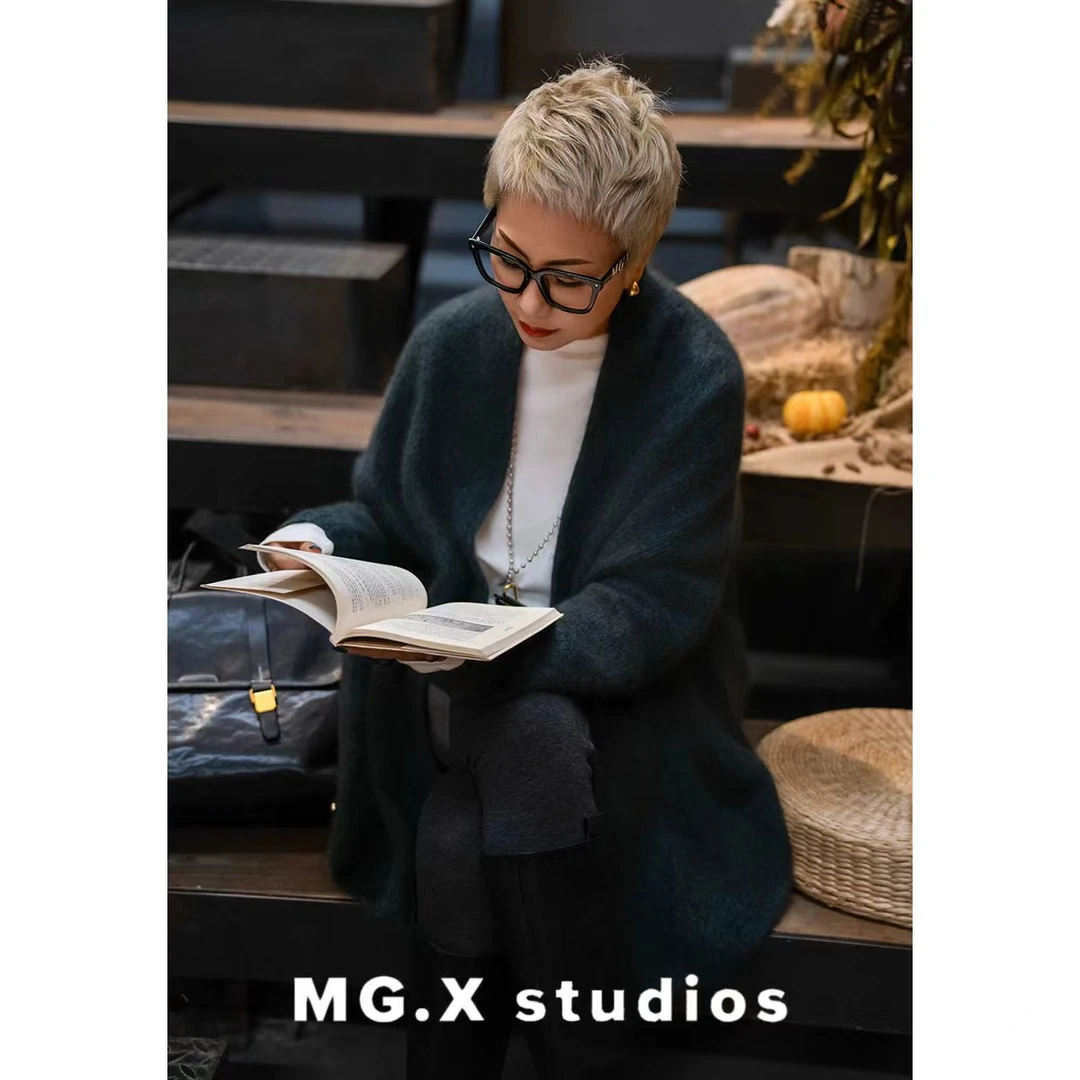 【玉骢】MGX山羊绒开衫复古气质纯色百搭毛衫M44D2890M4111