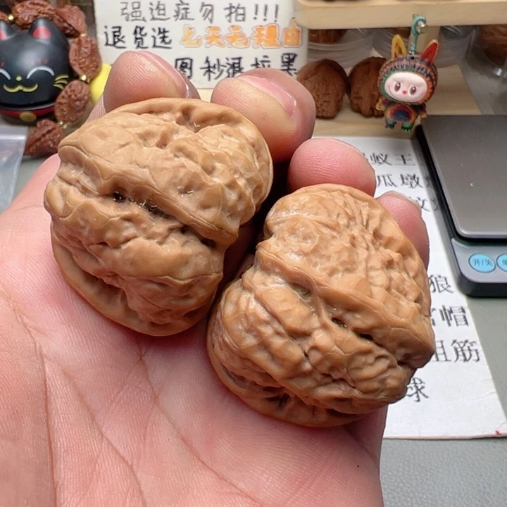 吊坠文玩核桃42×43+蛤蟆头