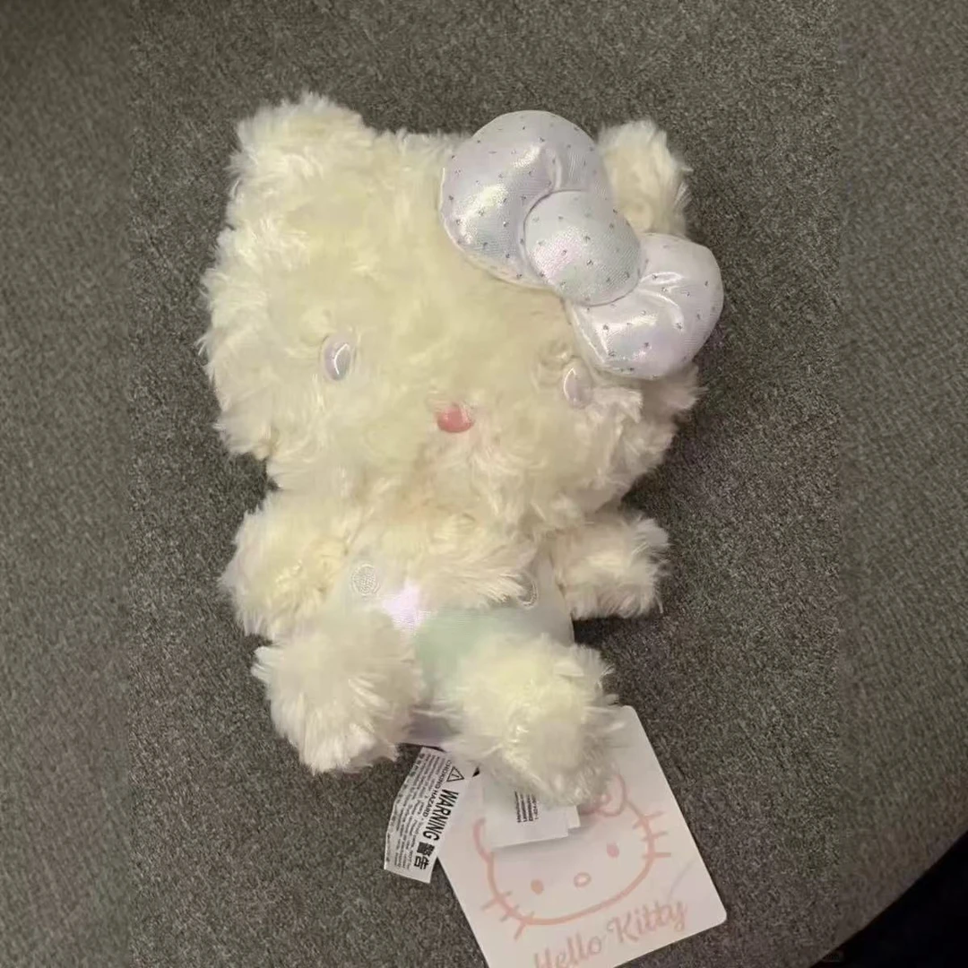 ins高级感精致米色卷毛kitty毛绒挂件