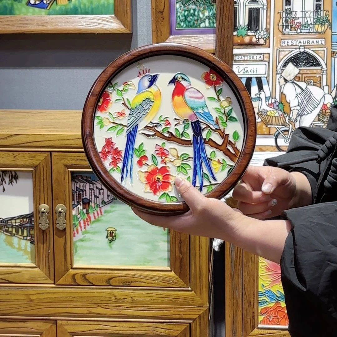 瓷片23.23老榆木实木圆盘特价福利