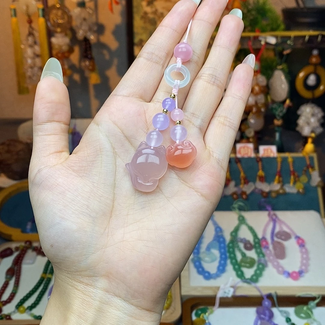 玛瑙/玉髓车挂未镶嵌挂件