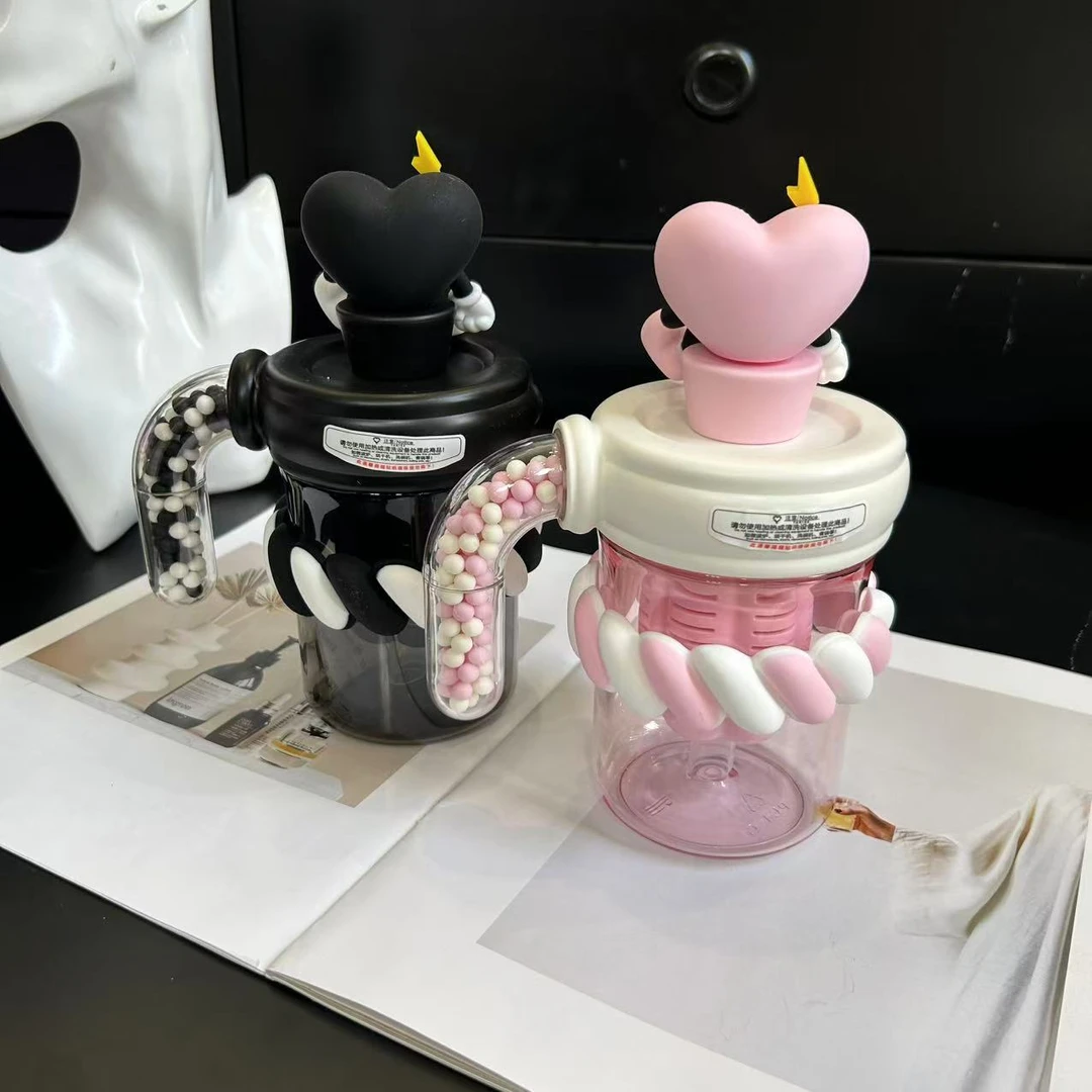 夏日新款女生可爱高颜值水分离大容量手柄水杯H6393