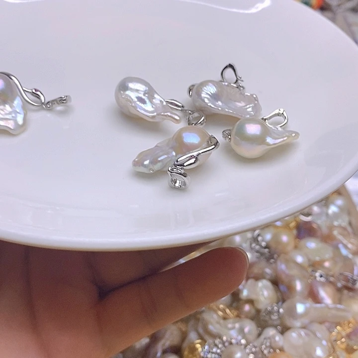 淡水珍珠银S925镶嵌颈饰562