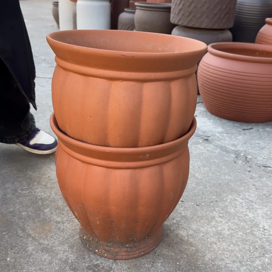 紫砂花盆口30高30宜兴紫砂