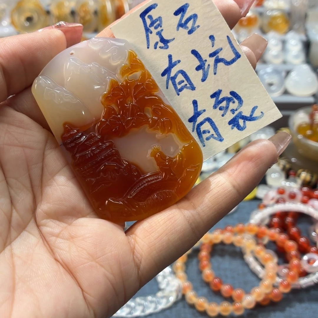 玛瑙/玉髓未镶嵌吊坠(不含链)