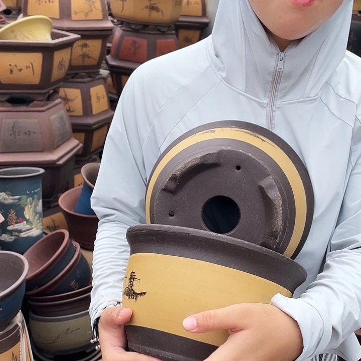 25+25黄色花盆花盆花盆