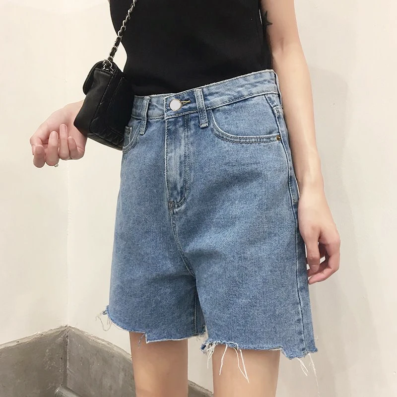 牛仔运动裤 牛仔中裤