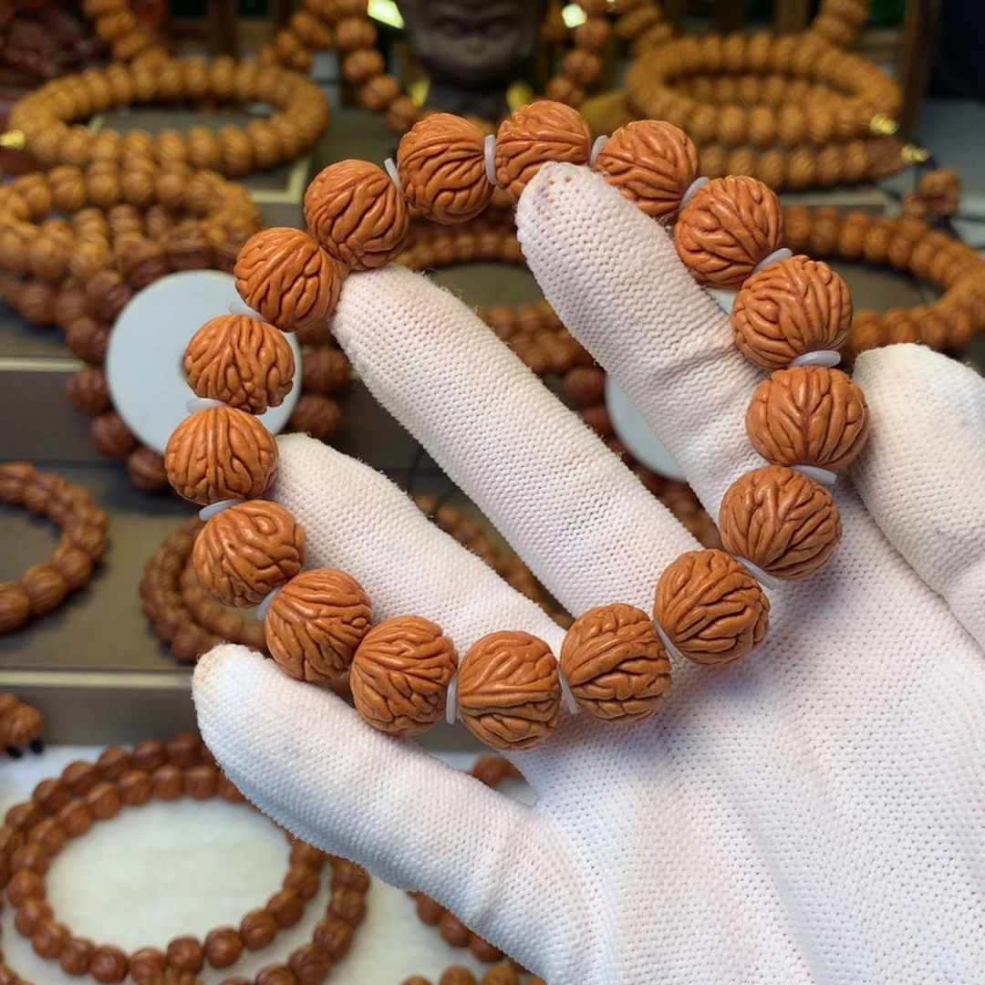 桃核手串秦岭龙纹