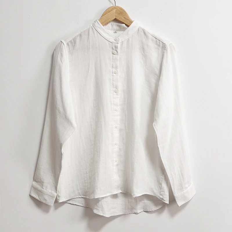 【主播身上穿的棉纱长袖】100%棉百搭双层棉纱高级感衬衫