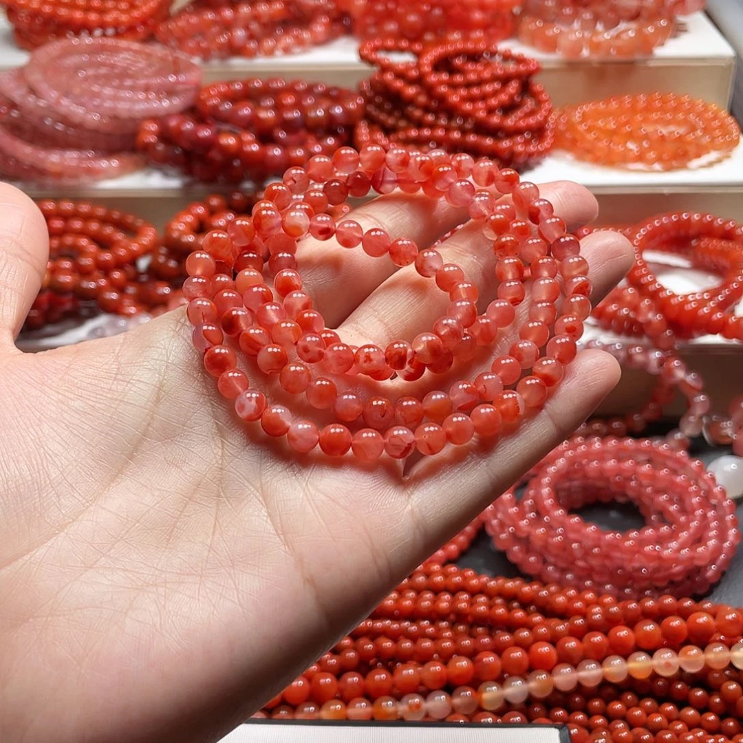 南红玛瑙未镶嵌手链
