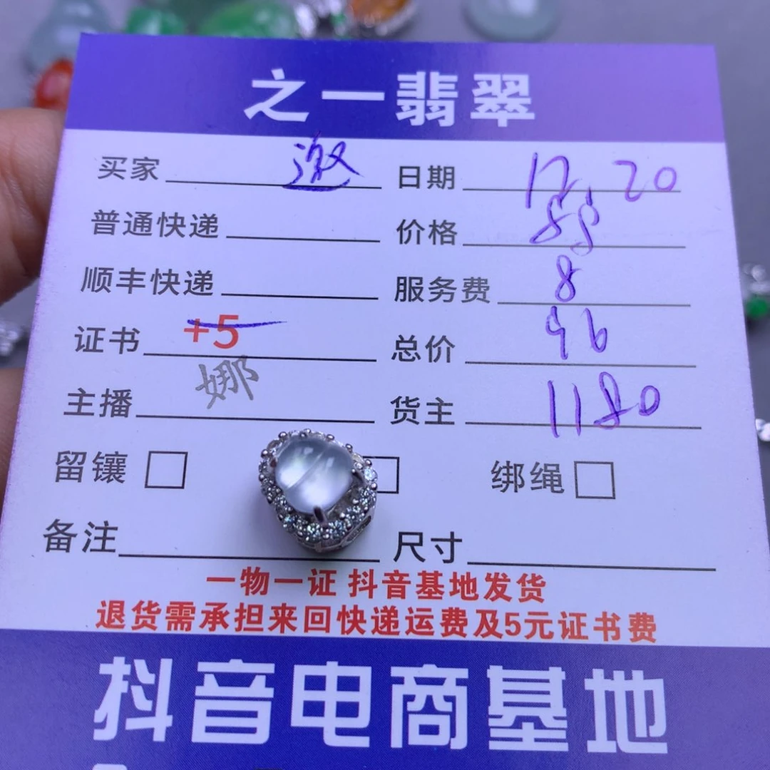 颈饰银S925镶嵌翡翠邀*