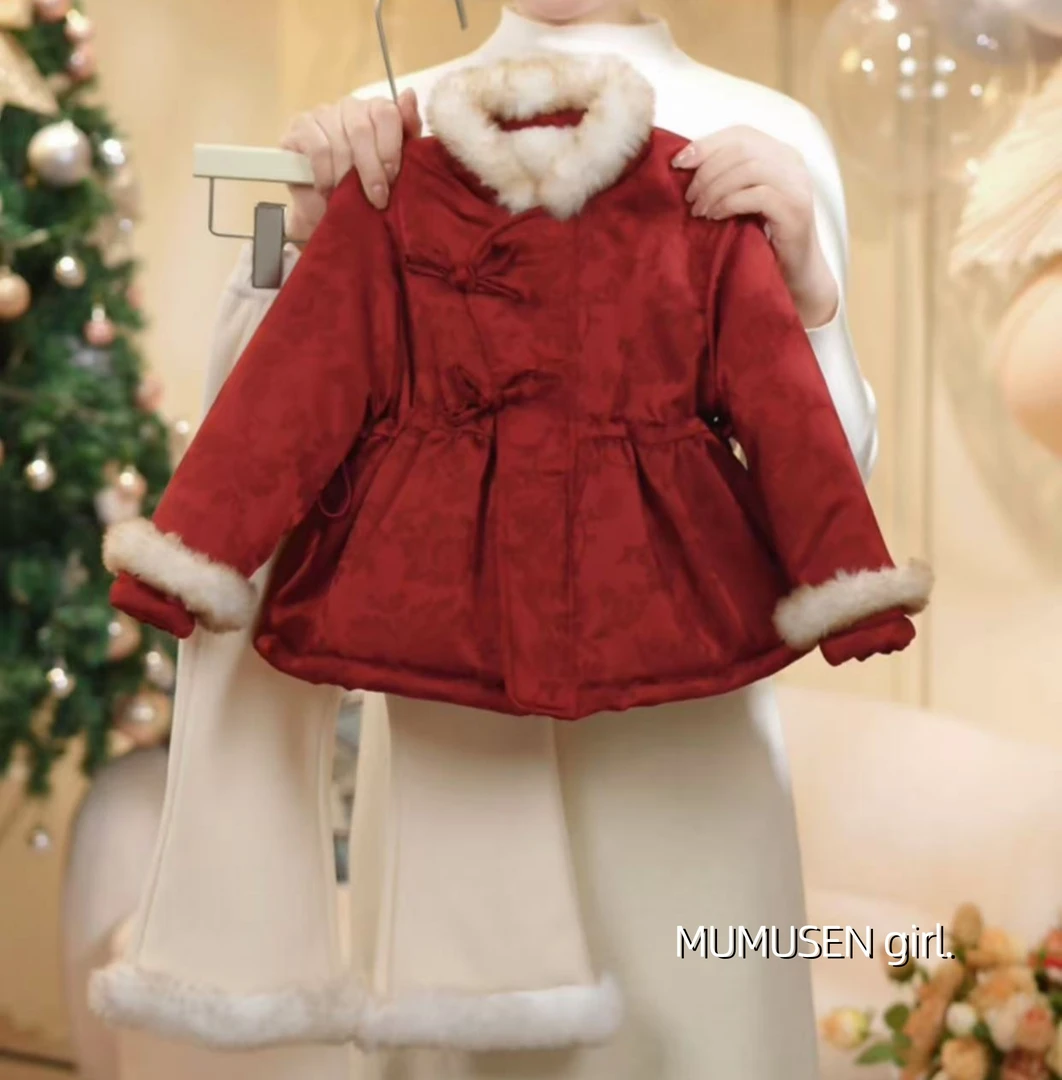 【Ker】女童2024冬季新款国风新中式加绒加厚外套-Ker-G663