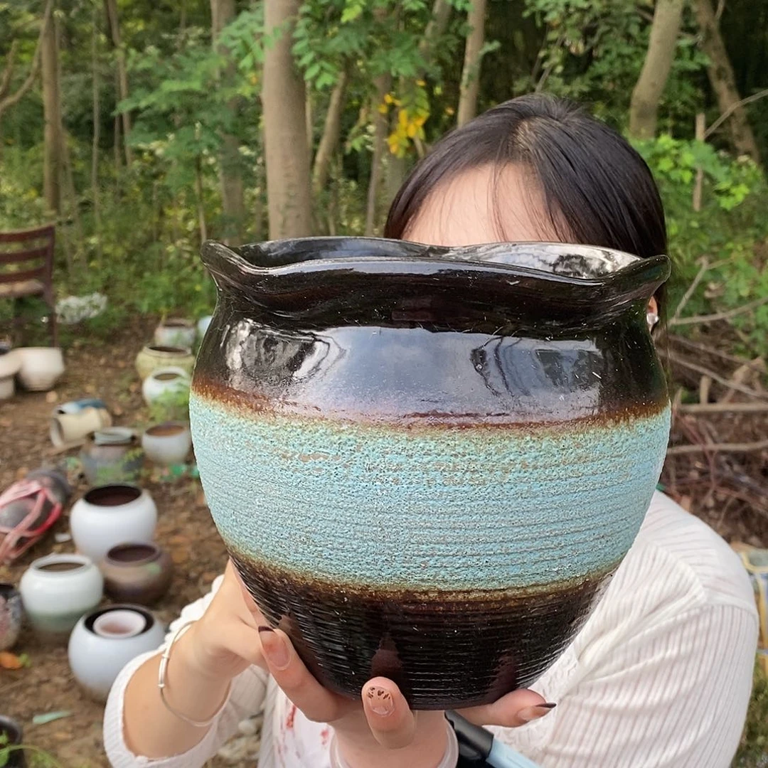 紫砂花盆瑕疵20/18