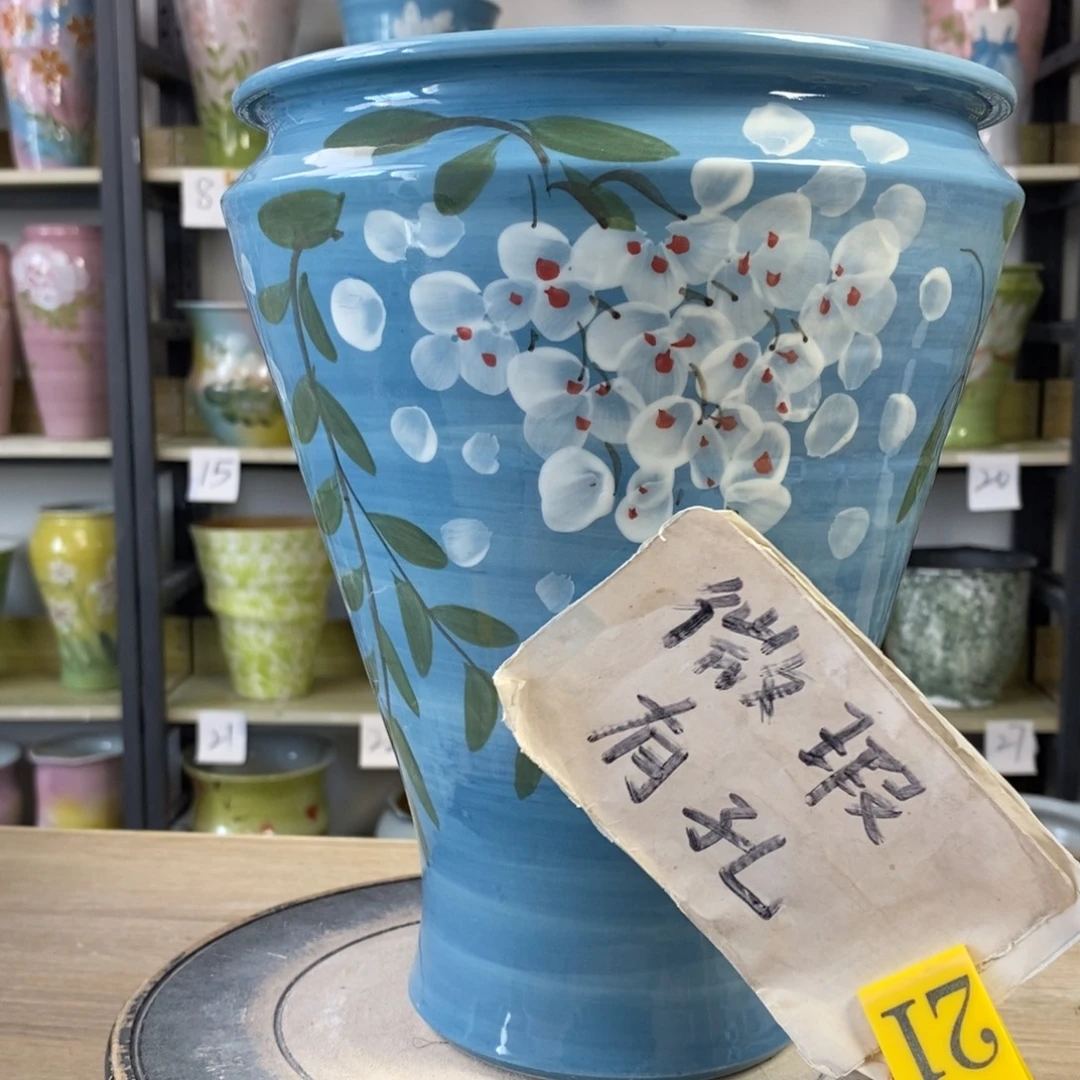 景德镇手工手绘陶瓷花盆