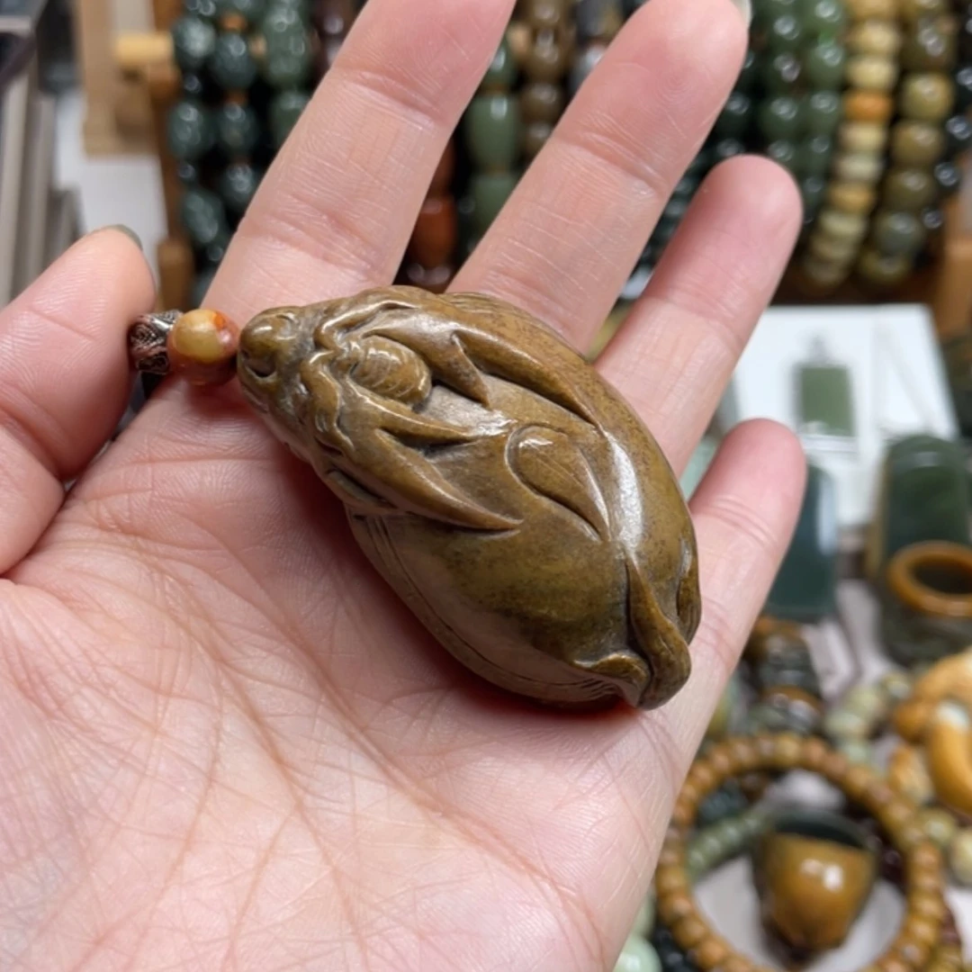 【闪购商品】岫岩河磨玉（透闪石质玉）手把件未镶嵌