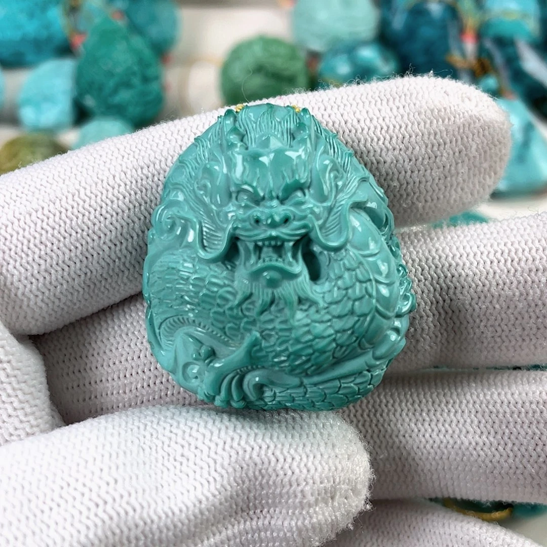 绿松石未镶嵌车挂