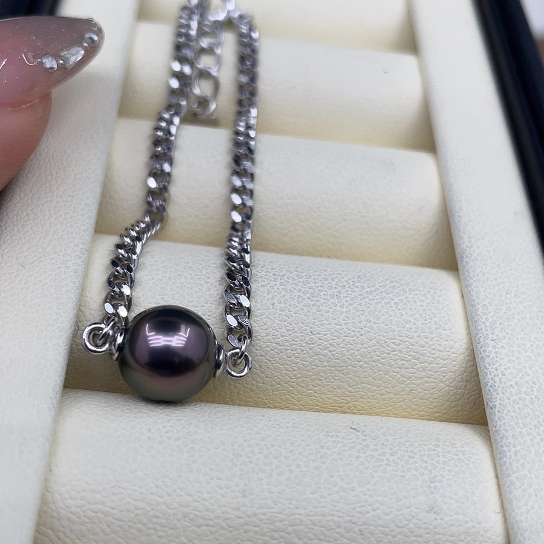 银S925镶嵌海水珍珠手绳