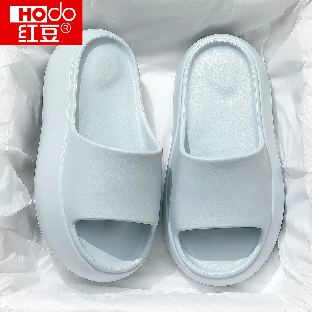 红豆天空蓝厚底拖鞋女士夏季2025网红爆款高跟小个子松糕底凉拖鞋