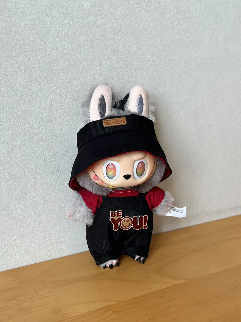 17cm搪胶公仔可爱换装休闲裙子娃衣毛绒玩具衣服