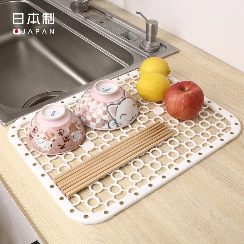 日本进口SANADA厨房用具品多用途沥水垫 水槽防摔垫 杂物过滤网