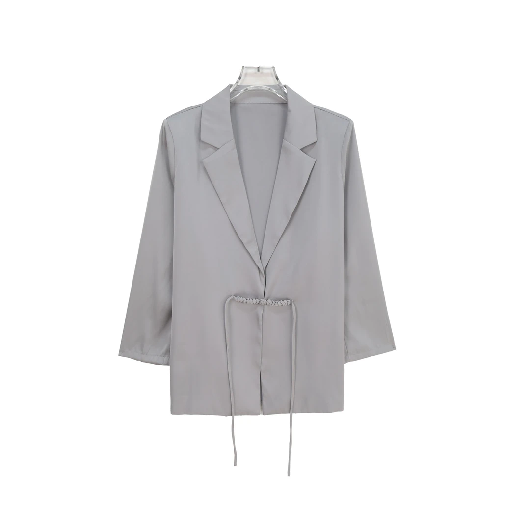 夏季气质通勤减龄设计感新中式西装S795