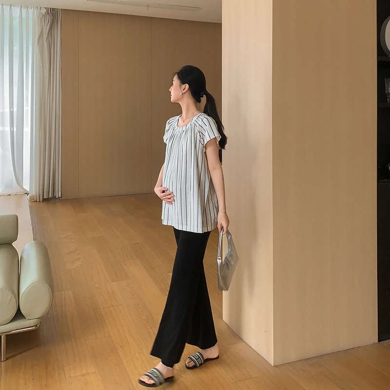 ZMA孕妇装【肩打揽小衫】孕妇衬衫时尚夏季显瘦休闲气质衬衣减龄