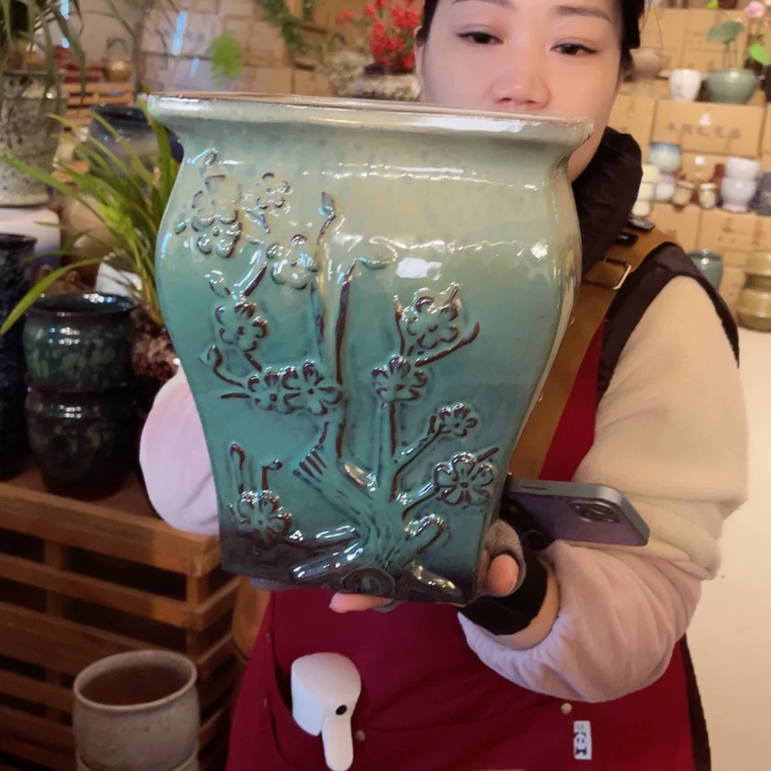 紫砂花盆高度24口径20