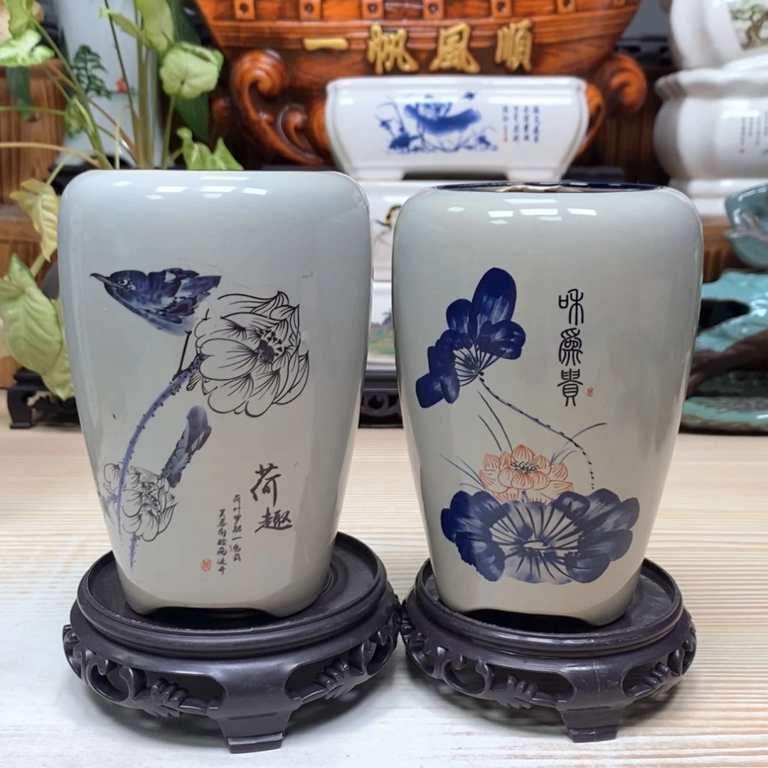 紫砂花盆陶瓷艺术花盆陶瓷