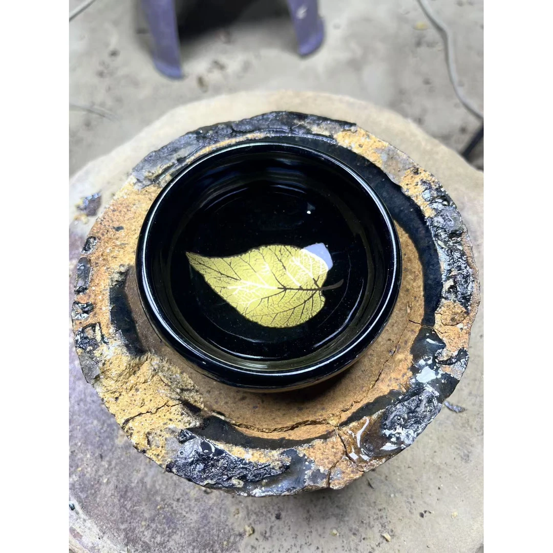 建窑建盏 主人杯 乌金木叶