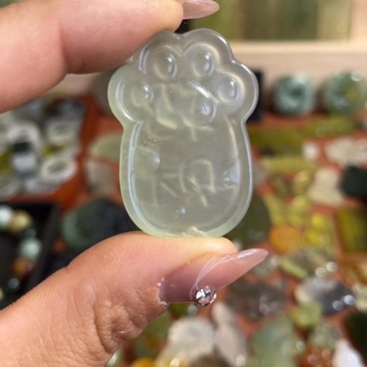 蛇纹石玉合金颈饰