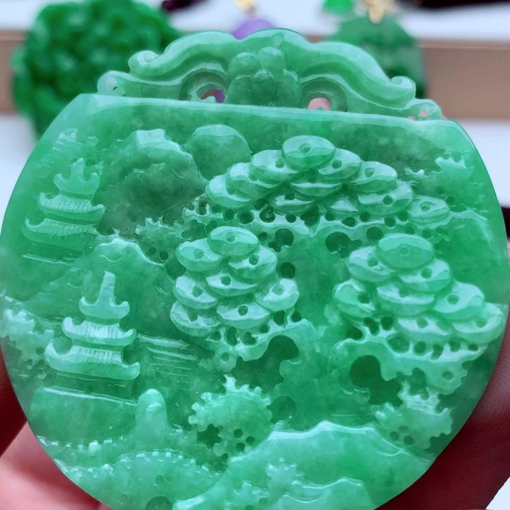 翡翠未镶嵌吊坠(不含链)