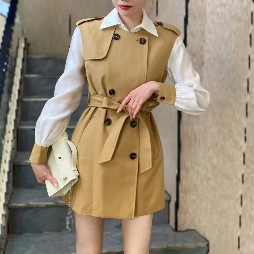 2025春季新款时尚显瘦气质女士网红洋气两件套百搭款D7450