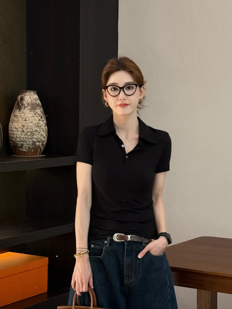 PH夏季基础系列翻领进口莱赛尔面料修身显瘦时尚polo短袖T PH1102