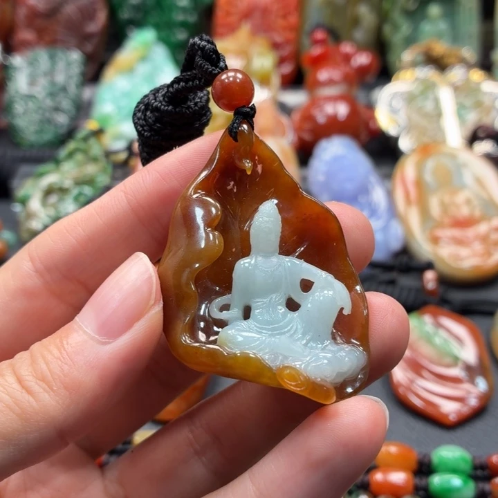 林***监翡翠未镶嵌挂件观音挂件