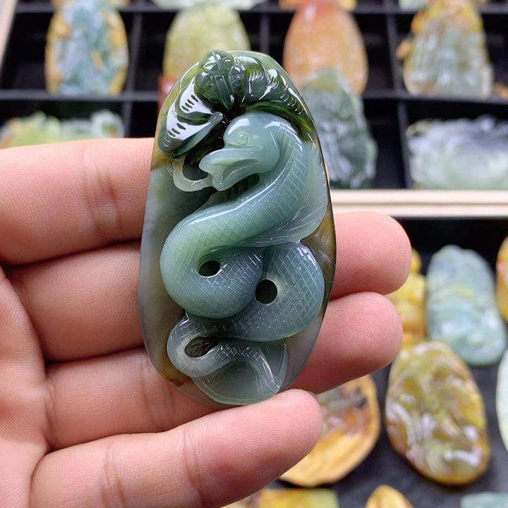 岫玉挂坠未镶嵌挂坠