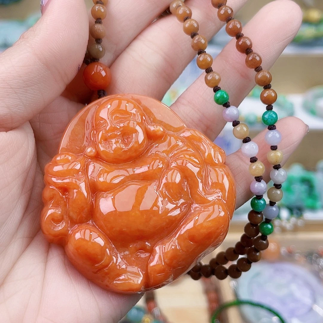 翡翠未镶嵌手链吊坠