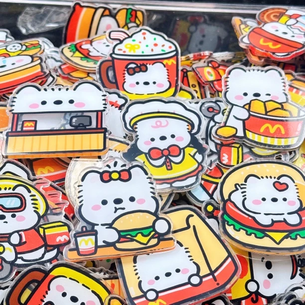 （今日新品）麦门西高地亚克力钥匙扣手机壳冰箱贴PP夹