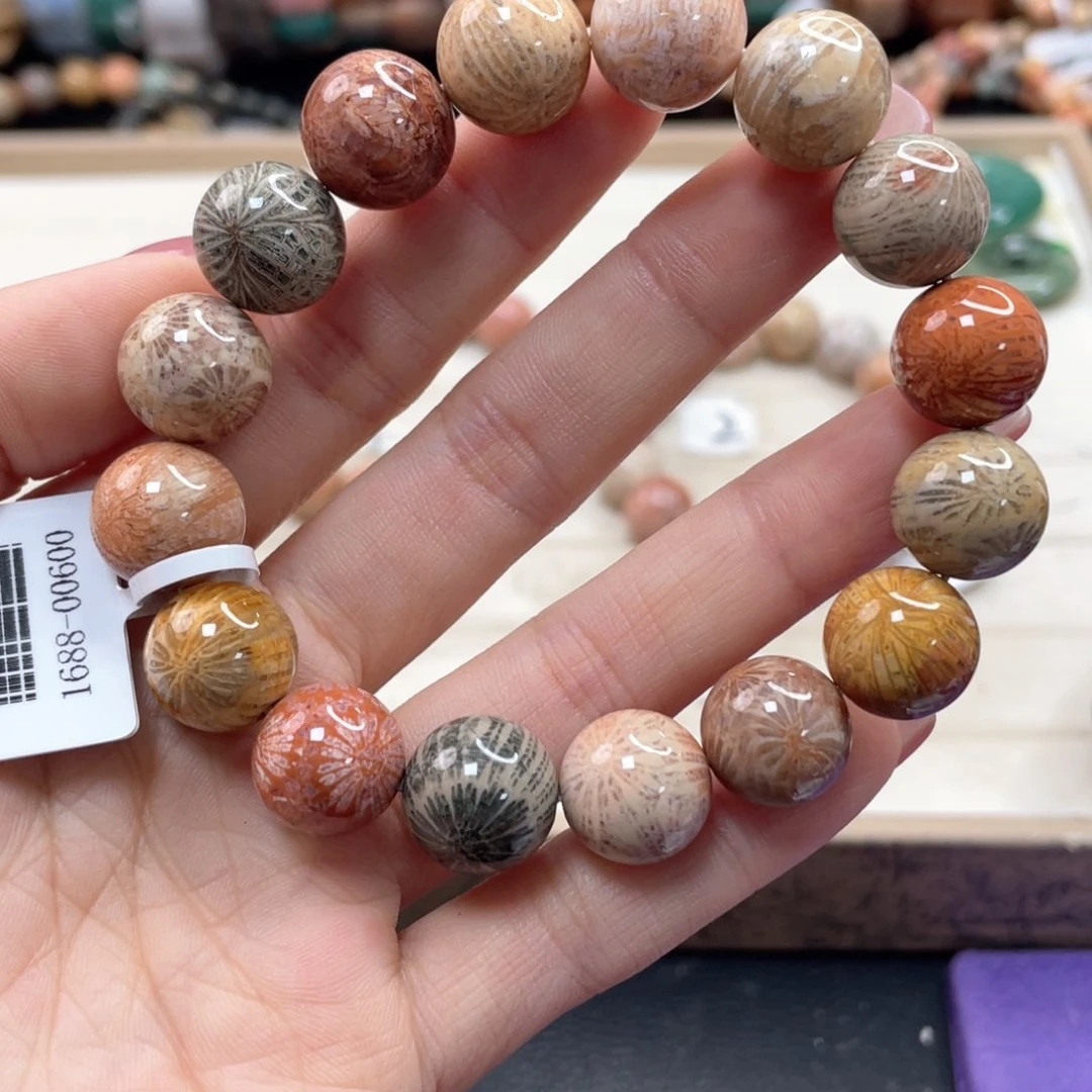 硅化珊瑚（珊瑚玉）手链未镶嵌夜***筝081