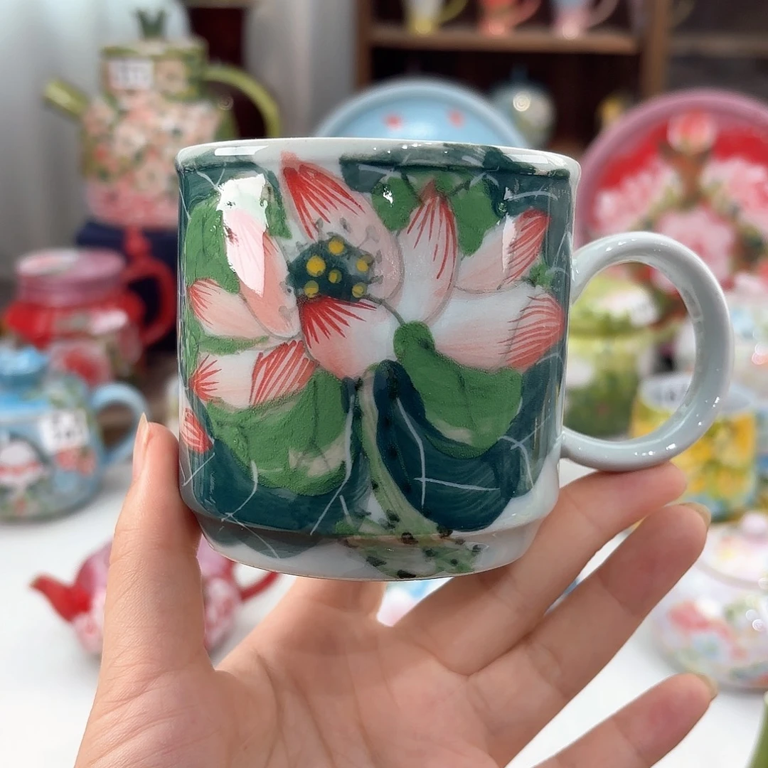 景德镇手绘高温釉下彩陶瓷茶具