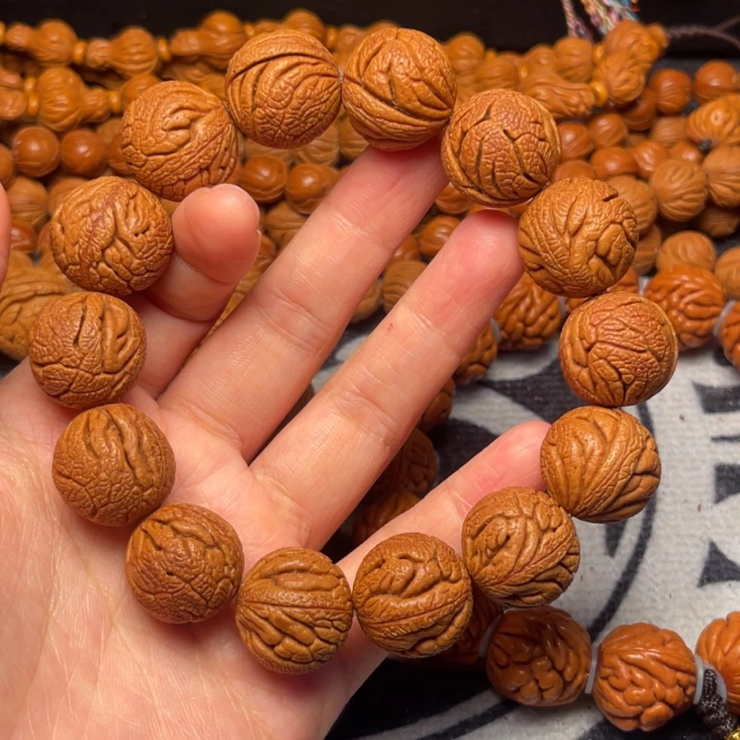 桃核手串龙纹桃核