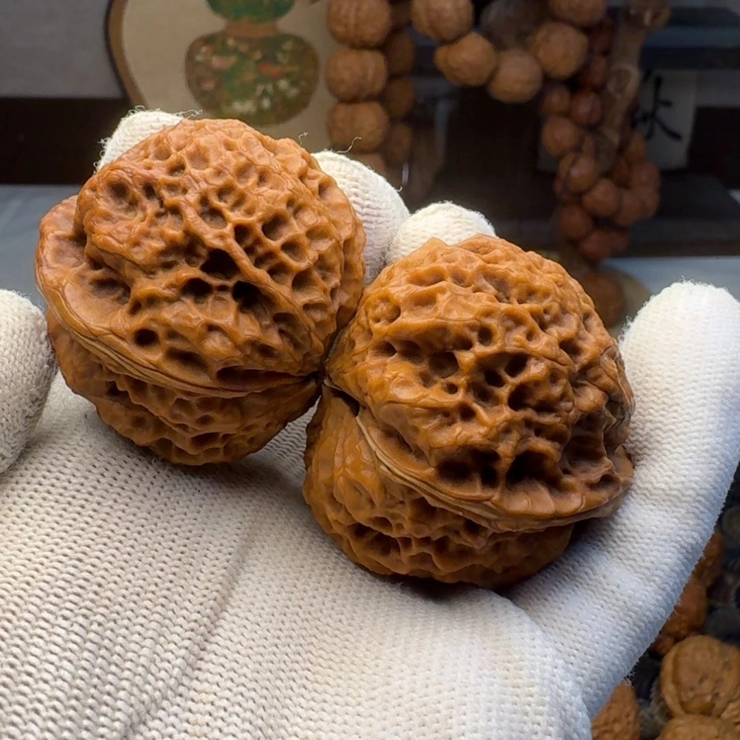 把件文玩核桃密纹苍龙43.3