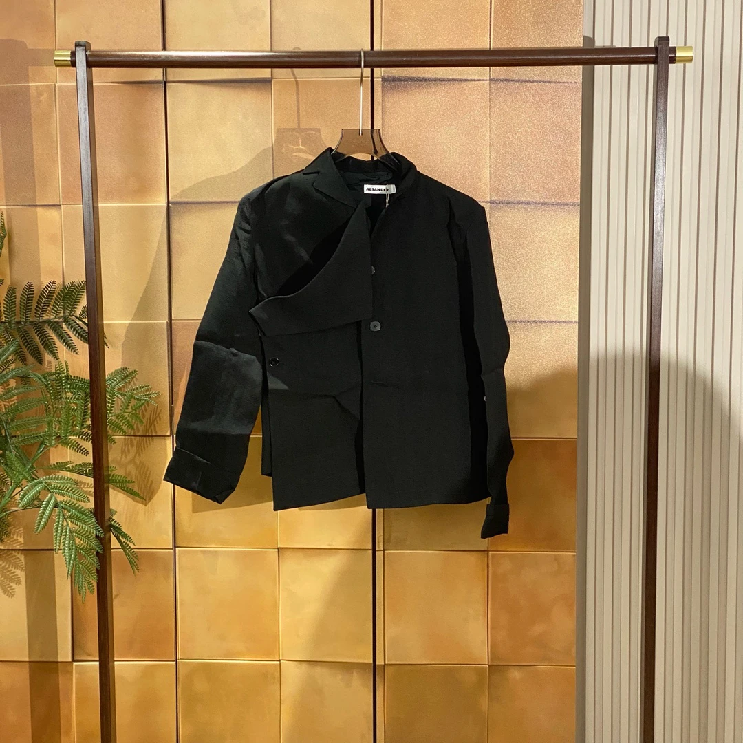 Jil sander黑色不规则西装外套/36码/99新/28176