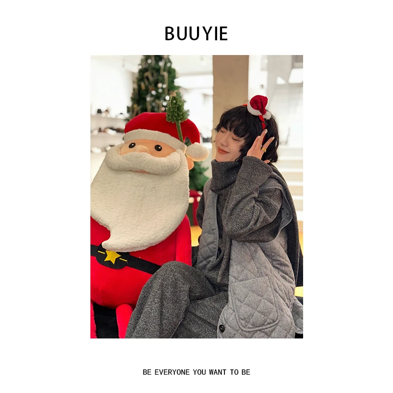 BUUYIE 25SS【华夫饼】小众宽松百搭廓形马夹 2470574