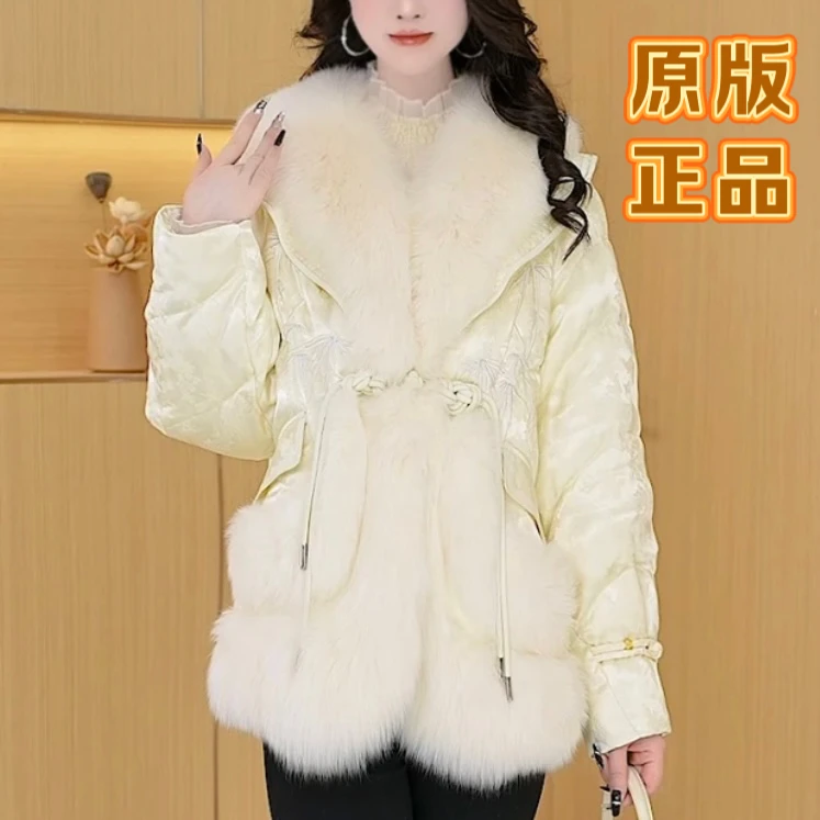 【羽绒服】冬季白鸭绒羽绒服百搭新款时尚小个子休闲保暖外套女冬款