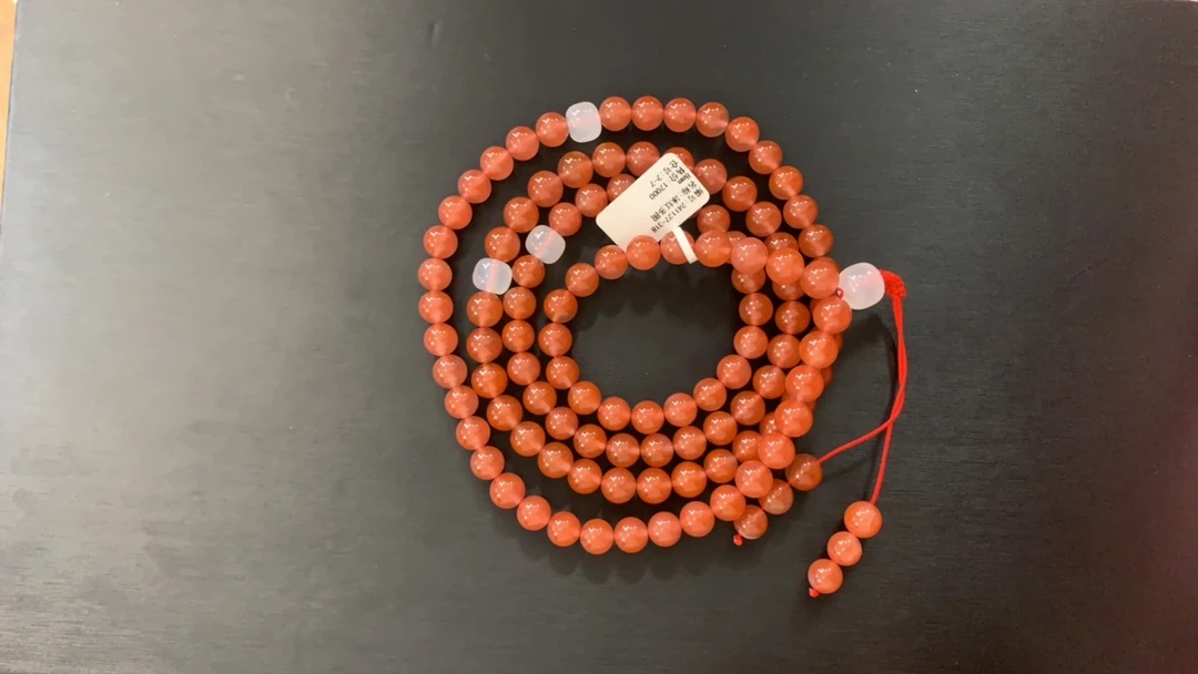 南红8mm冰粉多圈
