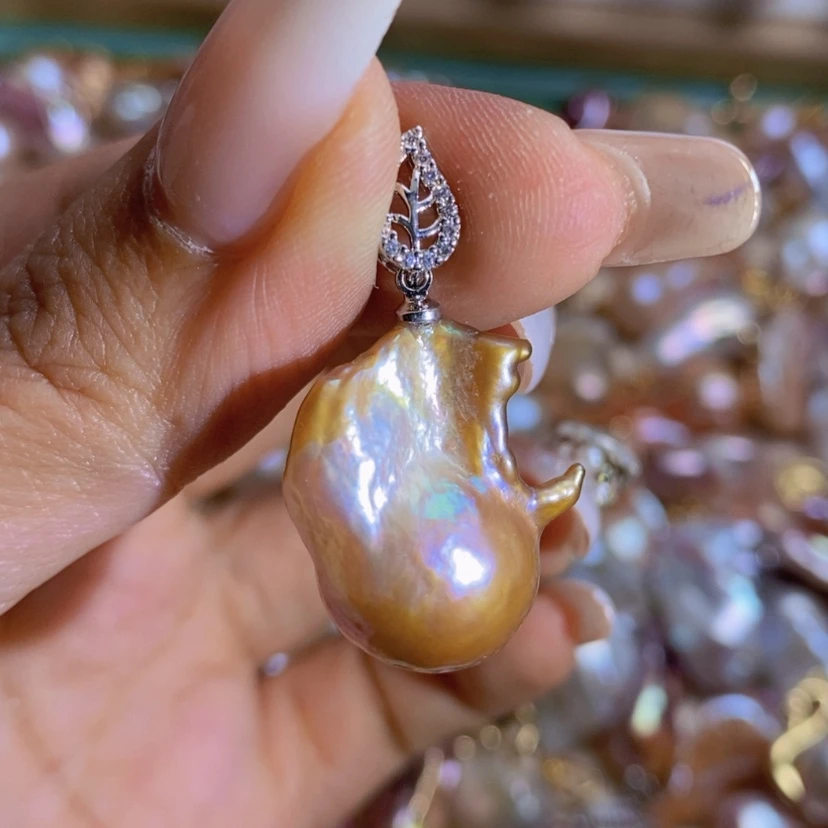 【闪购商品】淡水珍珠天然珍珠（微瑕）合金