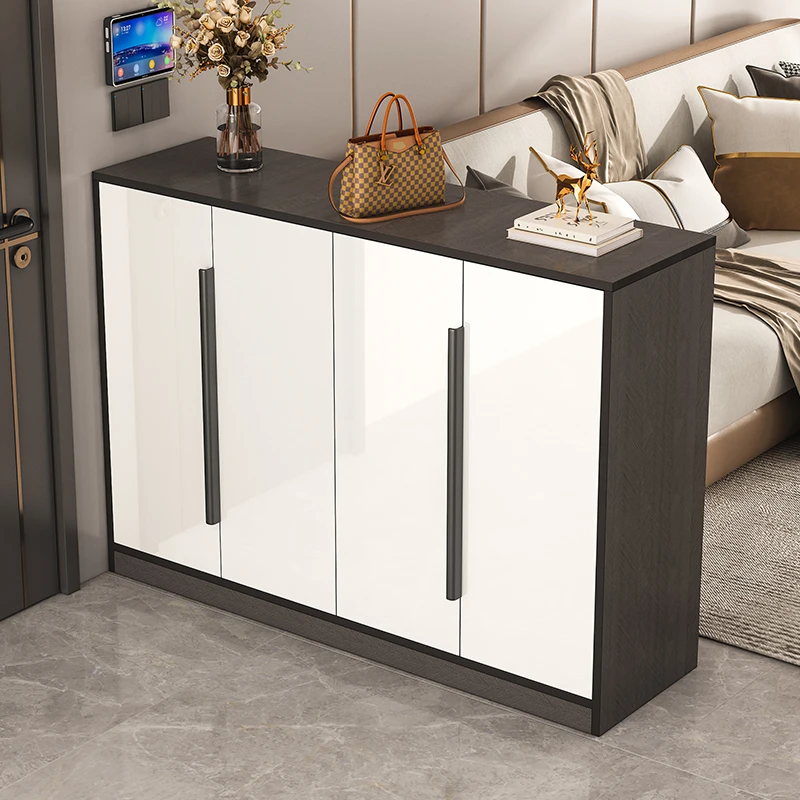 鞋柜家用门口2025年新款靠墙一体柜一梯一户带锁门口外楼道上档次