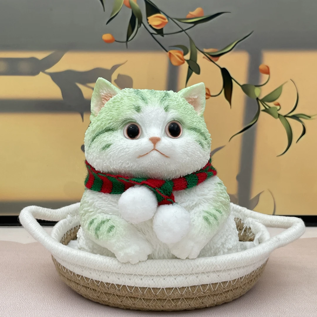 【西瓜猫】 默认微瑕 猫咪摆件 no退no换 1只